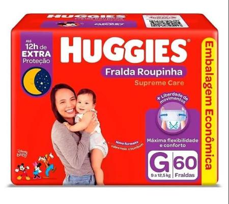 FRALDA HUGGIES SUPREME ROUPINHA HIPER