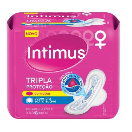 ABSORVENTE INTIMUS SUAVE C/ABAS 8UN
