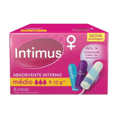 ABSORVENTE INTIMUS INTERNO MÉDIO 8UN 