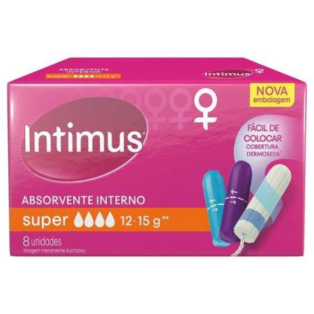 ABSORVENTE INTIMUS INTERNO SUPER 8UN 