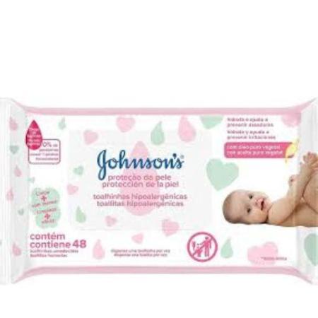 LENÇOS UMEDECIDOS JOHNSON BABY PROTEÇÃO PELE EXTRA CUIDADO com 48 unidades