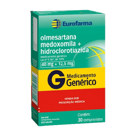 OLMESARTANA+HIDROCLOROTIAZIDA 40MG+12,5MG EUROFARMA C/30