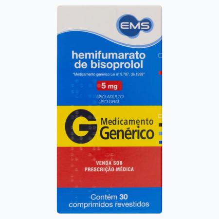 HEMIFUMARATO DE BISOPROLOL 5MG EMS C/30 