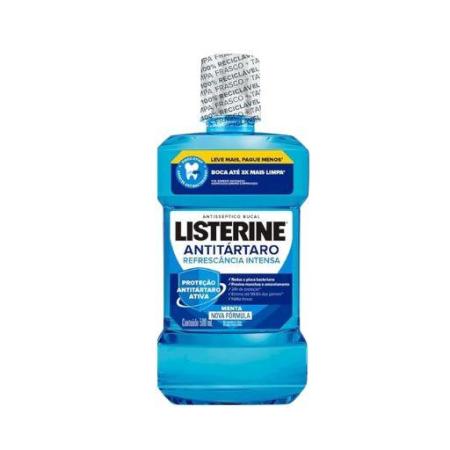 LISTERINE ANTITÁRTARO ENXAGUANTE BUCAL SEM ÁCOOL 500mL
