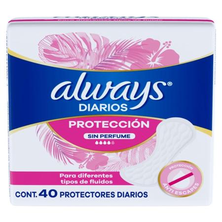 ABSORVENTE ALWAYS DIÁRIOS PROTECCION C/40 