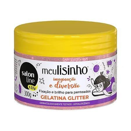 GELATINA GLITTER MEU LISINHO SALON LINE KIDS IMAGINAÇÃO E DIVERSÃO 300G 