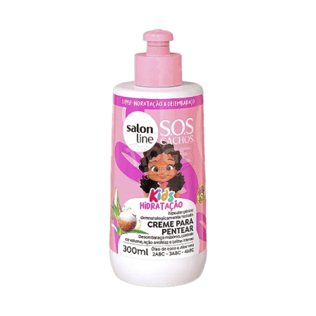 CREME PARA PENTEAR SALON LINE KIDS SOS CACHOS HIDRATAÇÃO 300ML