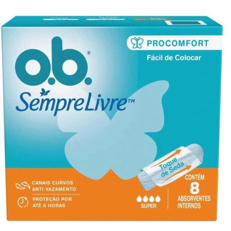 ABSORVENTE OB SEMPRE LIVRE SUPER C/8 