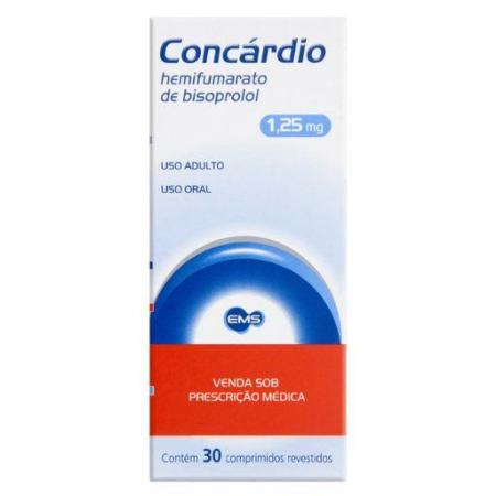 CONCÁRDIO 1,25MG C/30 COMPRIMIDOS