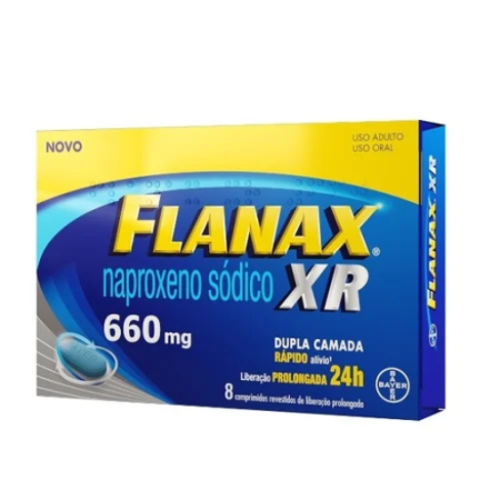 FLANAX XR 660MG C/08 COMPRIMIDOS REVESTIDOS DE LIBERAÇÃO PROLONGADA 