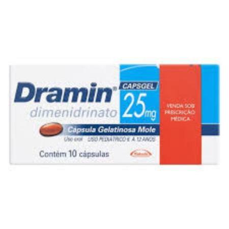 DRAMIN 25MG C/10 CÁPSULAS