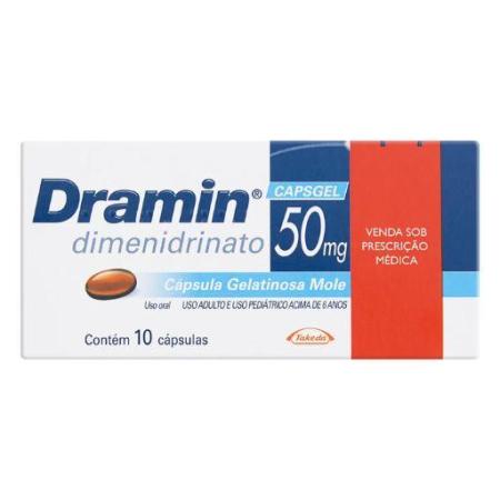 DRAMIN 50MG C/10 CÁPSULAS