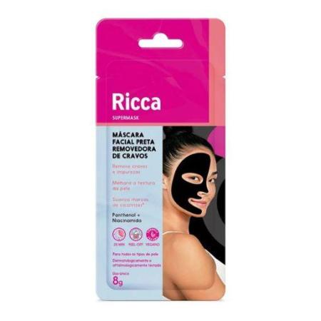 MÁSCARA FACIAL PRETA REMOVEDORA DE CRAVOS RICCA 8G