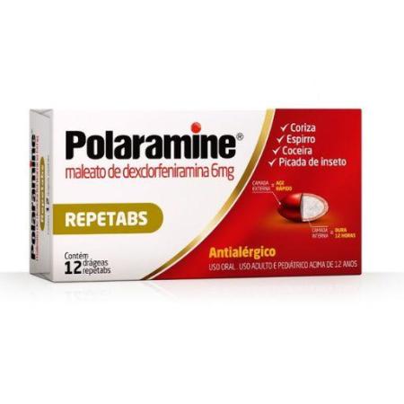 POLARAMINE 6MG REPETABS C/12 DRÁGEAS 