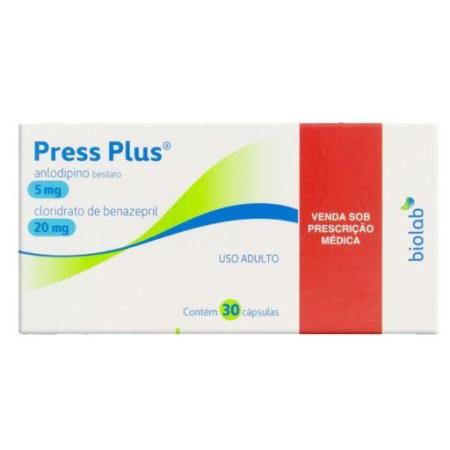 PRESS PLUS 5MG/20MG C/30 CÁPSULAS 