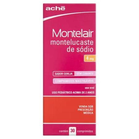 MONTELAIR 4MG C/30 COMPRIMIDOS MASTIGÁVEIS 