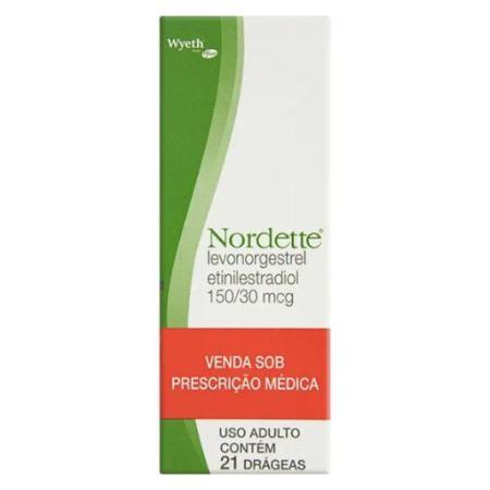 NORDETTE 0,03MG/0,15MG CAIXA C/21 DRÁGEAS 