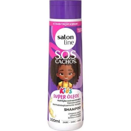 SHAMPOO SALON LINE KIDS SOS CACHOS NUTRIÇÃO EM AÇÃO 300ML